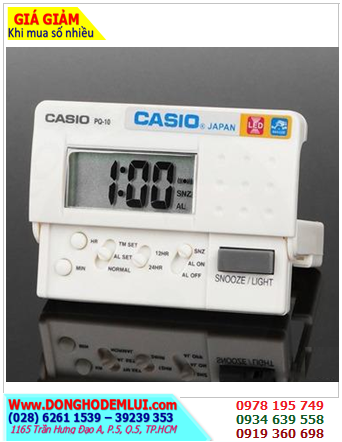 Casio PQ-10-7RDF; Đồng hồ báo thức Casio PQ-10-7RDF (hiển thị Giờ, Phút) chính hãng Casio /Bảo hành 01năm /CÒN HÀNG